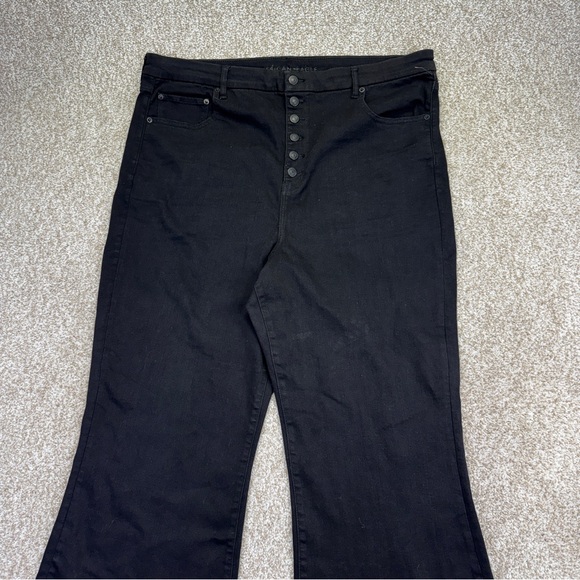 American Eagle High-Rise Flare Jeans Black Womens Size 24 - Picture 3 of 13